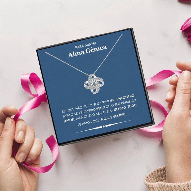 Colar Lover & Carta Para Minha Alma Gêmea