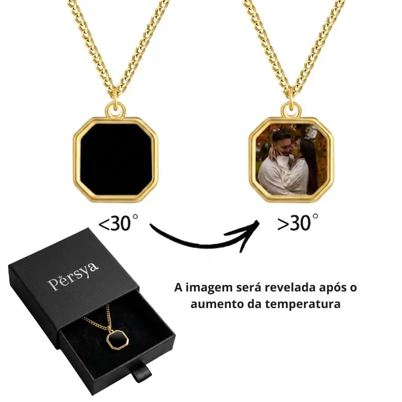 Colar com foto ativada por calor Persya