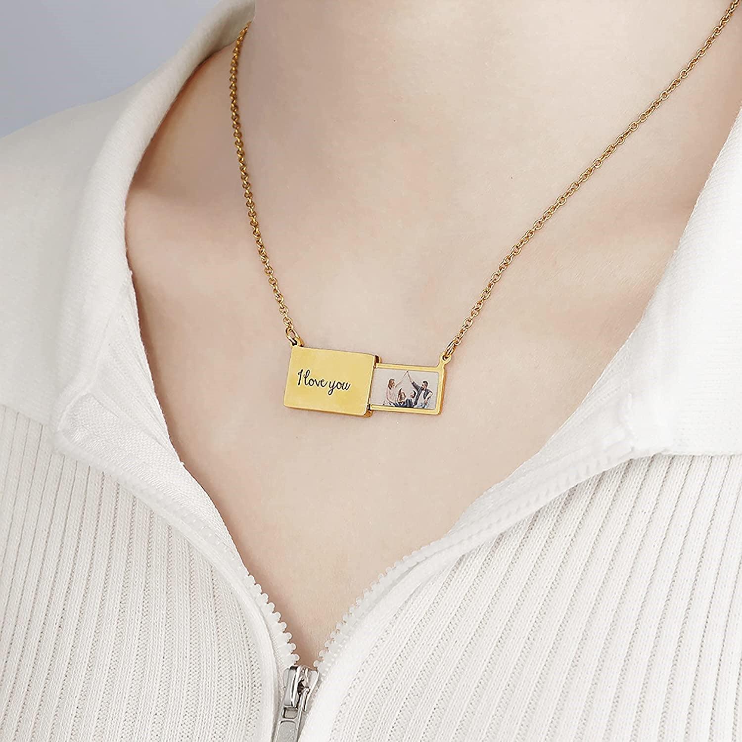 Colar Mensagem de Amor - Foto e Texto Personalizável