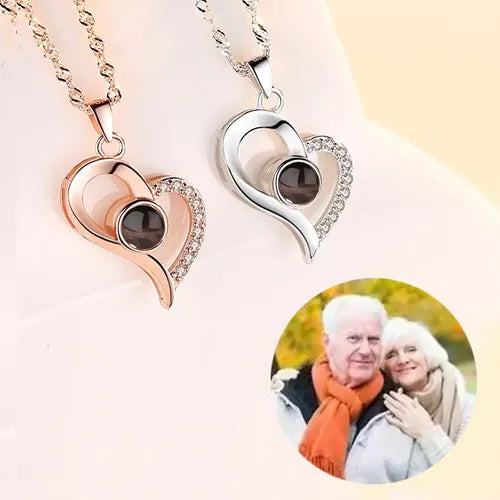 Colar Amor Eterno - Foto Personalizável + Caixa Com Rosa Encantada
