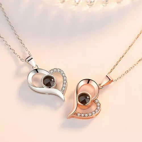 Colar Amor Eterno - Foto Personalizável + Caixa Com Rosa Encantada