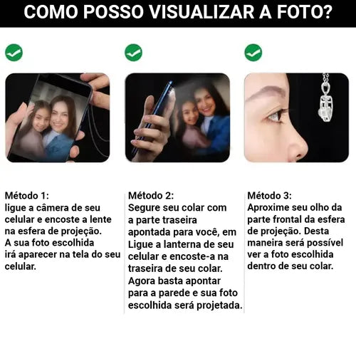 Colar Alfabeto - Foto Personalizável