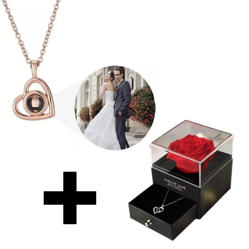 Colar Momentos Eternos - Foto Personalizável + Caixa Rosa Encantada