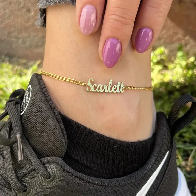 Tornozeleira com nome personalizado Persya