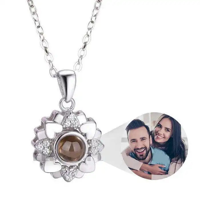 Colar Flores Eternas - Foto Personalizável