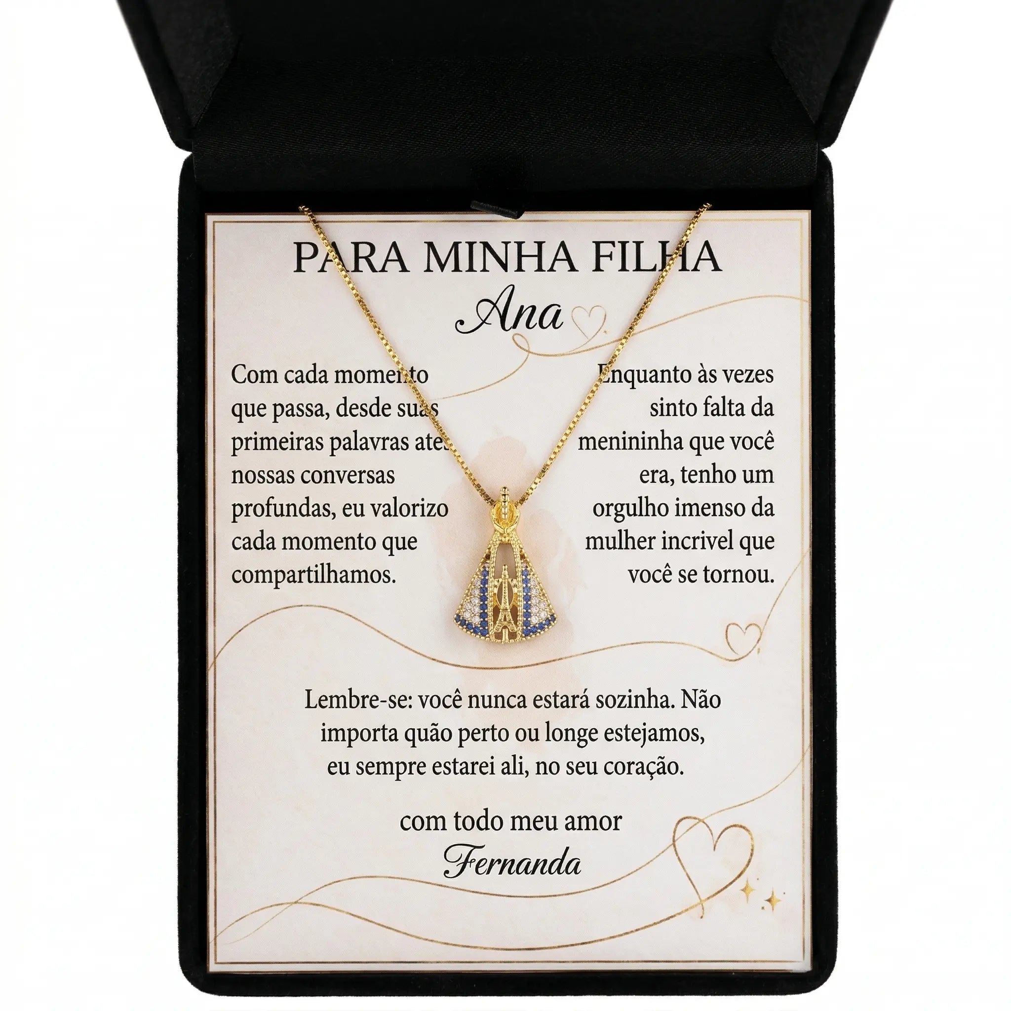 Case Persya Personalizada com Colar da nossa senhora p/ filha