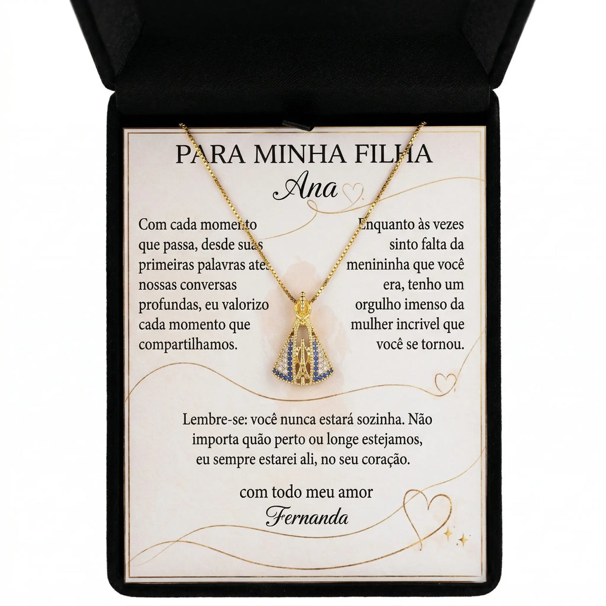 Case Persya Personalizada com Colar da nossa senhora p/ filha