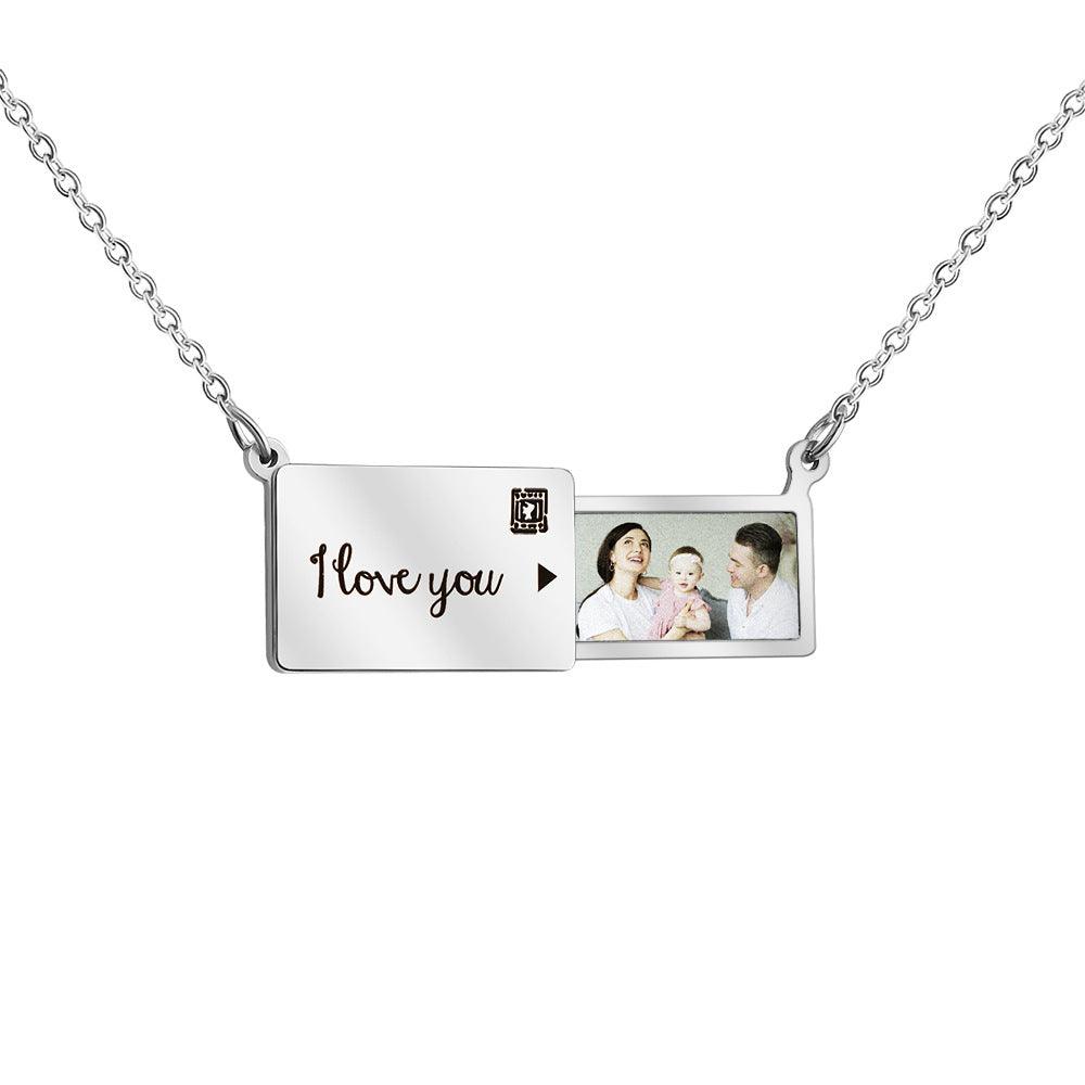 Colar Mensagem de Amor - Foto e Texto Personalizável