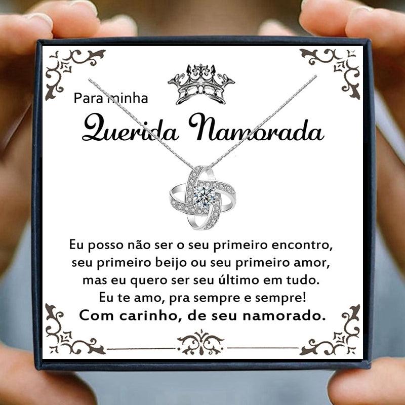 Colar Infinity & Carta Para Minha Querida Namorada