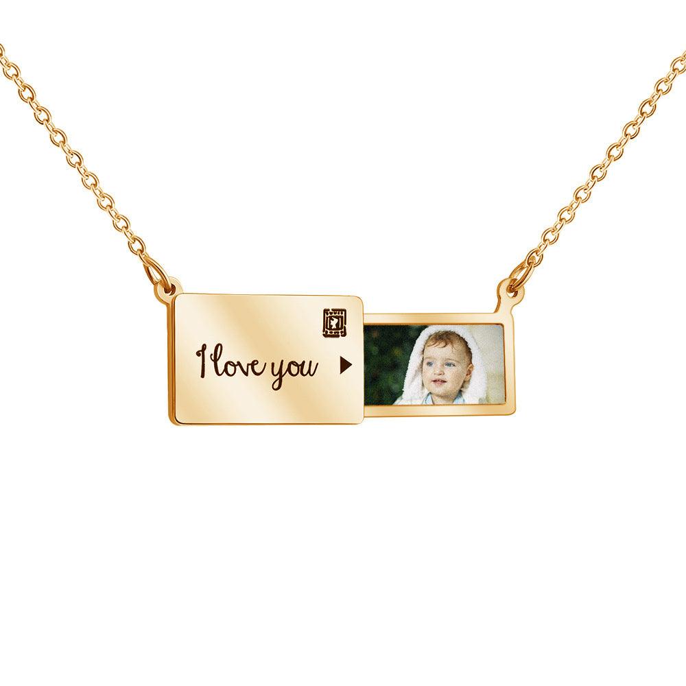 Colar Mensagem de Amor - Foto e Texto Personalizável
