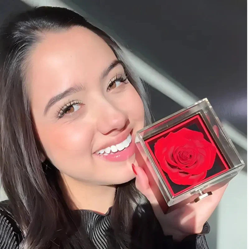CAIXA DE ROSA PERSYA C/ COLAR PERSONALIZADO COM FOTO