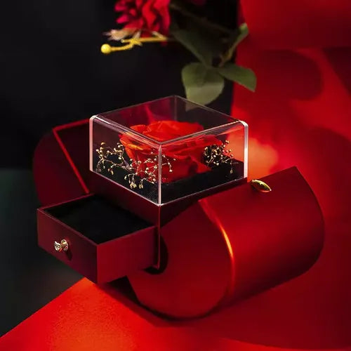 Colar Para Meu Amor Prata 925 + Caixa Com Rosa