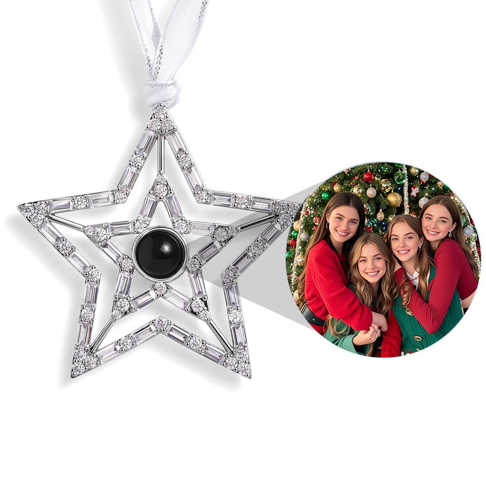 Enfeite com Foto Personalizável Para Presentes de Natal